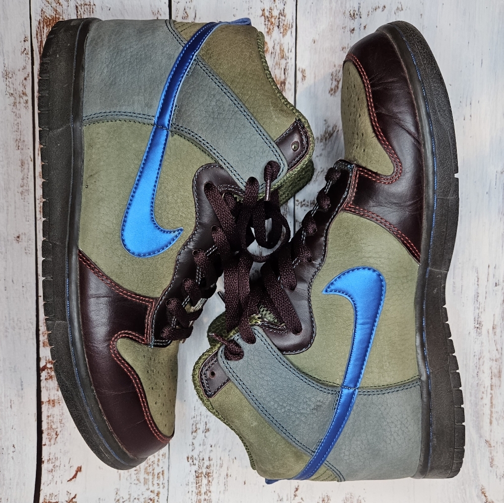 Nike Dunk High PRM World Cup / Mens Size 10.5 / Olive & Blue